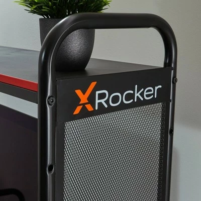 iCarus Mesh Gaming Desk with Wood Desktop - X Rocker Black 8 iCarus Mesh Gaming Desk with Wood Desktop - X Rocker Black - Image 7