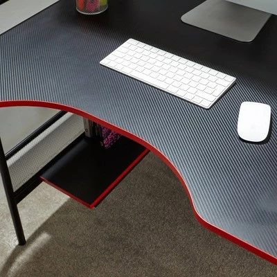 iCarus Mesh Gaming Desk with Wood Desktop - X Rocker Black 10 iCarus Mesh Gaming Desk with Wood Desktop - X Rocker Black - Image 9