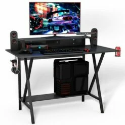 Costway Gaming Desk All-In-One Professional Gamer Desk Cup Headphone Holder Power Strip -Outlet Desks Store unnamed file 6254