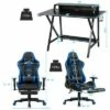 Costway Gaming Desk&Massage Gaming Chair Set w/ Footrest Monitor Shelf Power Strip Blue 2 Costway Gaming Desk&Massage Gaming Chair Set w/ Footrest Monitor Shelf Power Strip Blue -Outlet Desks Store unnamed file 6258