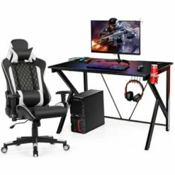 Costway Gaming Desk&Massage Gaming Chair Set w/Headphone Hook & Game Storage 25 Costway Gaming Desk&Massage Gaming Chair Set w/Headphone Hook & Game Storage -Outlet Desks Store unnamed file 6277