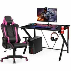 Costway Gaming Desk&Massage Gaming Chair Set w/Headphone Hook & Game Storage 27 Costway Gaming Desk&Massage Gaming Chair Set w/Headphone Hook & Game Storage -Outlet Desks Store unnamed file 6279