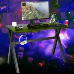 Costway Gaming Desk Computer Desk Table w/Cup Holder & Headphone Hook Gamer Workstation -Outlet Desks Store unnamed file 6282