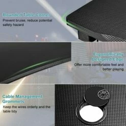 Costway Gaming Desk Computer Desk Table w/Cup Holder & Headphone Hook Gamer Workstation -Outlet Desks Store unnamed file 6288