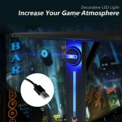 Costway Gaming Desk Home Office PC Computer Desk w/LED Lignt&Gaming Handle Rack 15 Costway Gaming Desk Home Office PC Computer Desk w/LED Lignt&Gaming Handle Rack -Outlet Desks Store unnamed file 6311