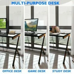Costway Gaming Desk Computer Desk PC Laptop Table Workstation Home Office Ergonomic New -Outlet Desks Store unnamed file 6428