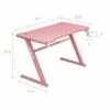 Costway 47'' Gaming Desk Z-Shaped Computer Table w/ Cup Holder Headphone Hook Pink -Outlet Desks Store unnamed file 6433