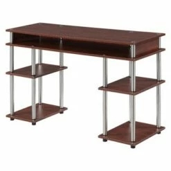 Designs2Go No Tools Student Desk with Shelves - Breighton Home Gray/black -Outlet Desks Store unnamed file 646
