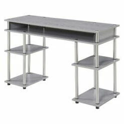 Designs2Go No Tools Student Desk with Shelves - Breighton Home Gray/black -Outlet Desks Store unnamed file 647