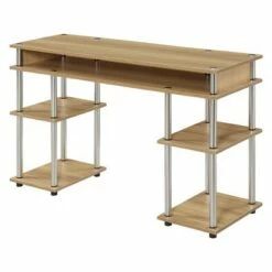 Designs2Go No Tools Student Desk with Shelves - Breighton Home Gray/black -Outlet Desks Store unnamed file 648