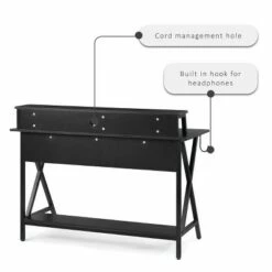 Jasper LED Gaming Desk - Linon Black -Outlet Desks Store unnamed file 6488