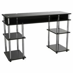 Designs2Go No Tools Student Desk with Shelves - Breighton Home Gray/black -Outlet Desks Store unnamed file 649