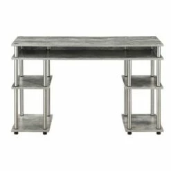 Designs2Go No Tools Student Desk with Shelves - Breighton Home Gray/black -Outlet Desks Store unnamed file 651