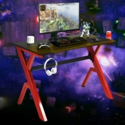 Costway Gaming Desk Computer Desk w/Controller Headphone storage Mouse Pad & Cup Holder -Outlet Desks Store unnamed file 6513