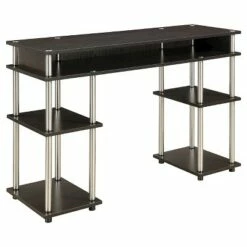 Designs2Go No Tools Student Desk with Shelves - Breighton Home Gray/black -Outlet Desks Store unnamed file 653