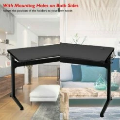 Costway Gaming Computer Desk Carbon Fiber Surface w/Mousepad Cup Holder Headphone Hook -Outlet Desks Store unnamed file 6541
