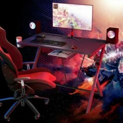 Costway Gaming Desk Computer Desk PC Table Workstation with Headphone Hook & Cup Holder -Outlet Desks Store unnamed file 6546