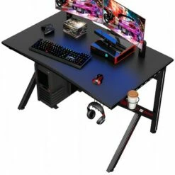 Costway Gaming Desk Gamers Computer Table E-Sports K-Shaped W/ Cup Holder Hook Home New -Outlet Desks Store unnamed file 6596