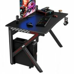 Costway Gaming Desk Gamers Computer Table E-Sports K-Shaped W/ Cup Holder Hook Home New -Outlet Desks Store unnamed file 6597