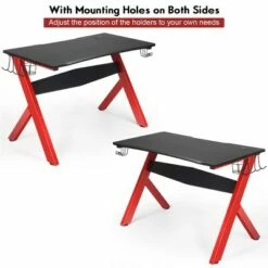 Costway Gaming Desk Computer Desk w/Controller Stand Cup Holder Headphone Hook Mouse Pad -Outlet Desks Store unnamed file 6624