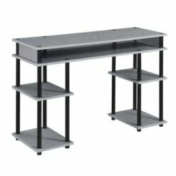 Designs2Go No Tools Student Desk with Shelves - Breighton Home Gray/black -Outlet Desks Store unnamed file 663
