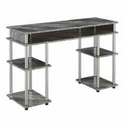 Designs2Go No Tools Student Desk with Shelves - Breighton Home Gray/black -Outlet Desks Store unnamed file 664
