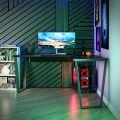 Genesis Gaming L Desk with CPU Stand - Ntense White