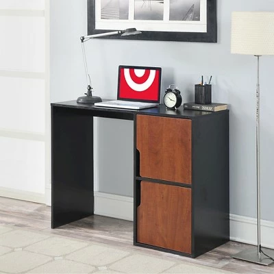Designs2Go Student Desk with Storage Cabinets - Breighton Home Black/cherry 4 Designs2Go Student Desk with Storage Cabinets - Breighton Home Black/cherry - Image 2