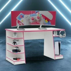 Gaming Desk with Storage White - Techni Sport 12 Gaming Desk with Storage White - Techni Sport -Outlet Desks Store unnamed file 6693