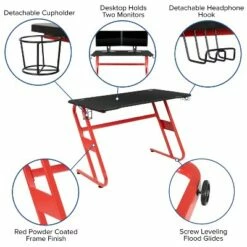 Flash Furniture Gaming Ergonomic Desk with Cup Holder and Headphone Hook 20 Flash Furniture Gaming Ergonomic Desk with Cup Holder and Headphone Hook -Outlet Desks Store unnamed file 6708