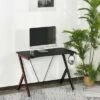 HomCom Carbon Fiber Surface Gaming Computer Desk Workstation with Cup Holder, Headphone Hook and Cable Management -Outlet Desks Store unnamed file 6740