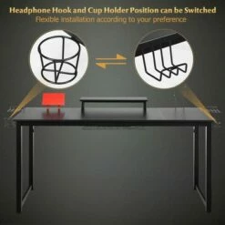 Costway 63'' Gaming Desk w/ Monitor Shelf Tablet Board&Storage for Controller Speaker -Outlet Desks Store unnamed file 6762