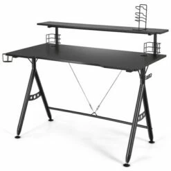 Costway Gaming Desk Home Office Computer Table E-Sports w/Monitor Shelf & Cup Holder -Outlet Desks Store unnamed file 6780