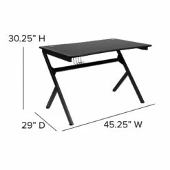 Flash Furniture Gaming Desk 45.25" x 29" Computer Table Gamer Workstation with Headphone Holder and 2 Cable Management Holes -Outlet Desks Store unnamed file 6794
