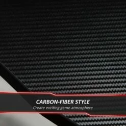 HOMCOM Home Office Gaming Desk Computer Writing Table with Large Workstation Cup Holder Headphone Rack Gamepad Rack Black and Red -Outlet Desks Store unnamed file 6804