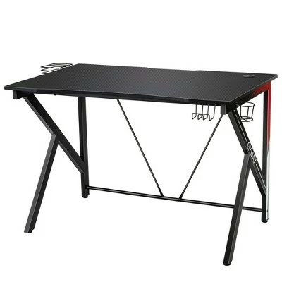 Costway K-Shaped Computer Gaming Desk 45"Racing Desk w/Cup Headphone Holder & Game Storage 7 Costway K-Shaped Computer Gaming Desk 45"Racing Desk w/Cup Headphone Holder & Game Storage - Image 5