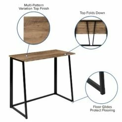 Flash Furniture Small Rustic Natural Home Office Folding Computer Desk - 36" -Outlet Desks Store unnamed file 684