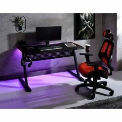 Dragi Gaming Desk with USB Port Black/Red - Acme Furniture