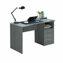 Classic Computer Desk with Multiple Drawers Gray - Techni Mobili 14 Classic Computer Desk with Multiple Drawers Gray - Techni Mobili -Outlet Desks Store unnamed file 690