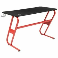 BlackArc Gaming Desk - Laminate Top - "S" Shaped Steel Frame - Detachable Cupholder/Headphone Hook-2 Cable Management Holes -Outlet Desks Store unnamed file 6928