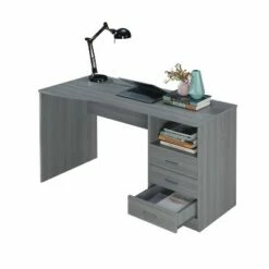 Classic Computer Desk with Multiple Drawers Gray - Techni Mobili 18 Classic Computer Desk with Multiple Drawers Gray - Techni Mobili -Outlet Desks Store unnamed file 694