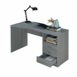 Classic Computer Desk with Multiple Drawers Gray - Techni Mobili 19 Classic Computer Desk with Multiple Drawers Gray - Techni Mobili -Outlet Desks Store unnamed file 695