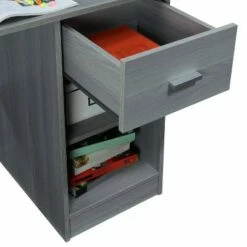 Modern Office Desk with Hutch - Techni Mobili Gray -Outlet Desks Store unnamed file 7085