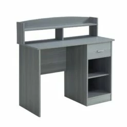 Modern Office Desk with Hutch - Techni Mobili Gray -Outlet Desks Store unnamed file 7087