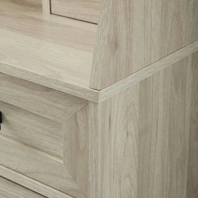 64" Storage Desk & Hutch with Keyboard Drawer - Saracina Home Birch 5 64" Storage Desk & Hutch with Keyboard Drawer - Saracina Home Birch - Image 3