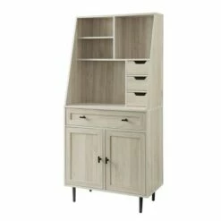 64" Storage Desk & Hutch with Keyboard Drawer - Saracina Home Birch 13 64" Storage Desk & Hutch with Keyboard Drawer - Saracina Home Birch -Outlet Desks Store unnamed file 7093