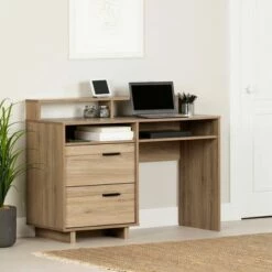 Fynn Computer Desk - South Shore Rustic Oak