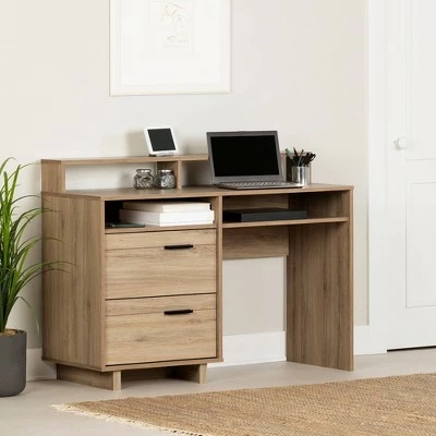 Fynn Computer Desk - South Shore Rustic Oak 3 Fynn Computer Desk - South Shore Rustic Oak