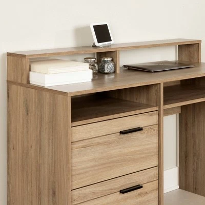 Fynn Computer Desk - South Shore Rustic Oak 9 Fynn Computer Desk - South Shore Rustic Oak - Image 7