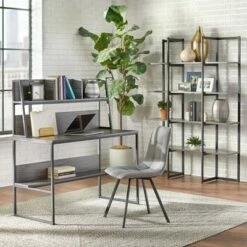 Vermillion Desk with Hutch Black/Gray - Buylateral -Outlet Desks Store unnamed file 7127
